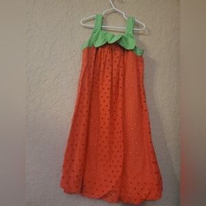Gymboree strawberry bubble hem eyelet dress red size 8